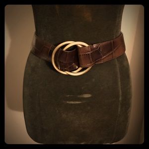 Brown leather belt- Ann Taylor